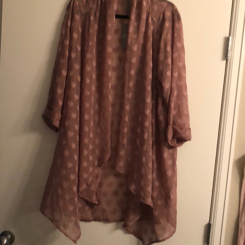 Waterfall cardigan ..hearts